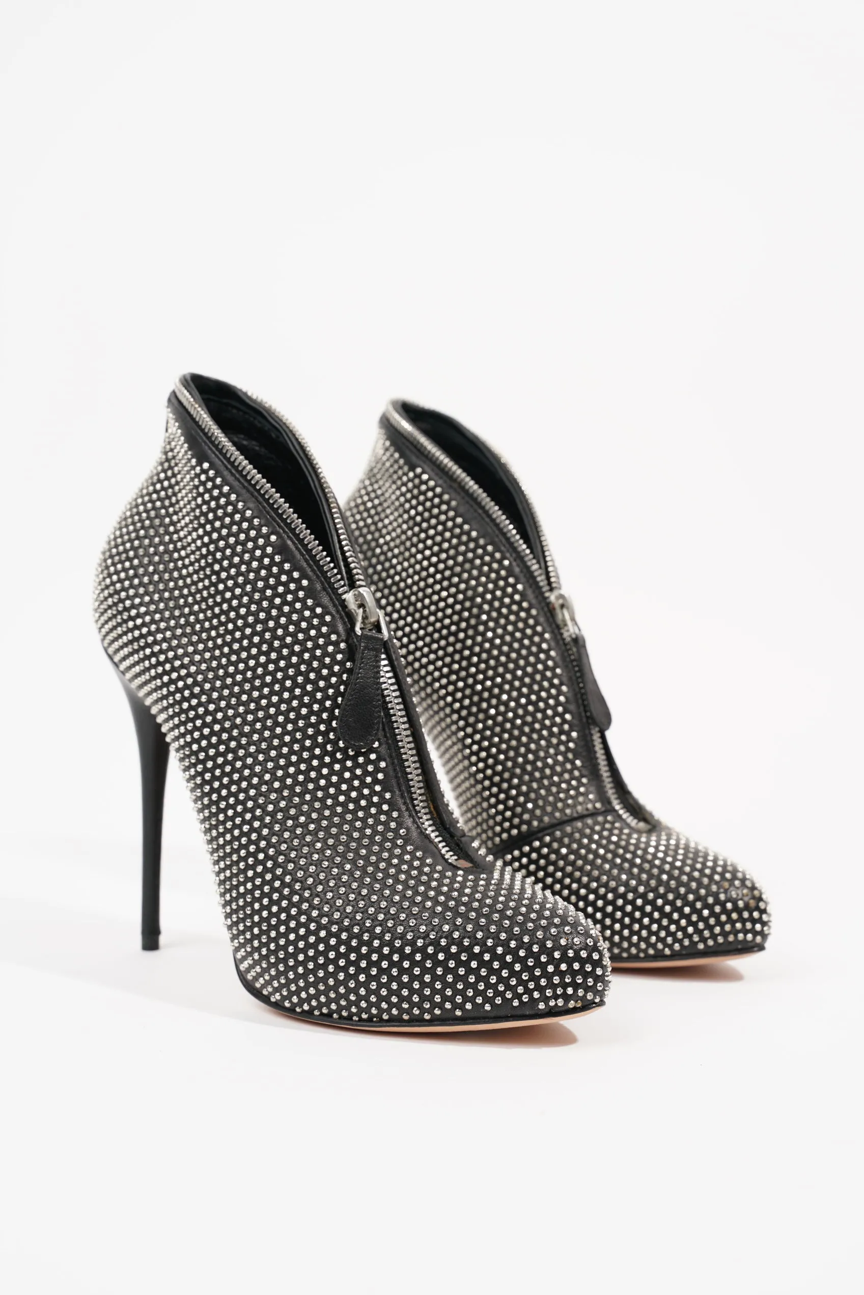 Alexander McQueen Womens Studded Zip Heels EU 38 / UK 5