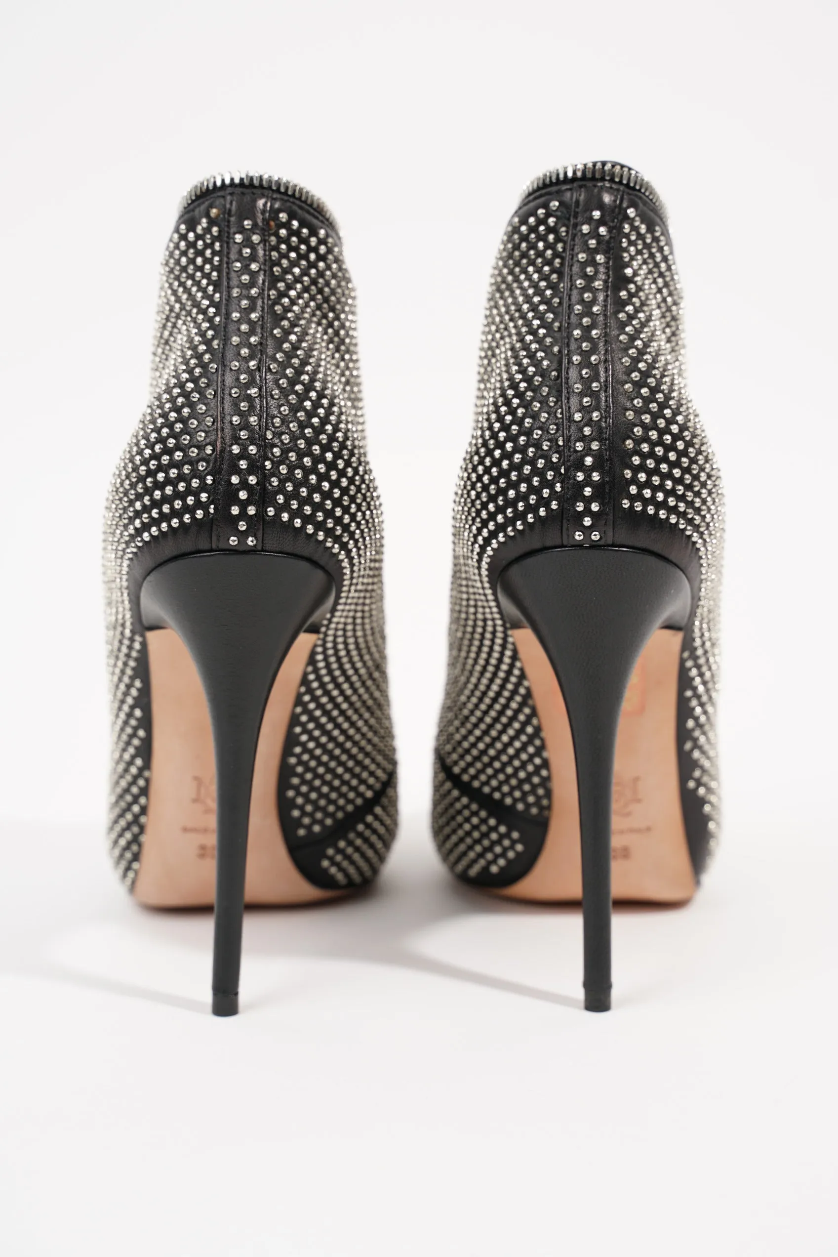 Alexander McQueen Womens Studded Zip Heels EU 38 / UK 5