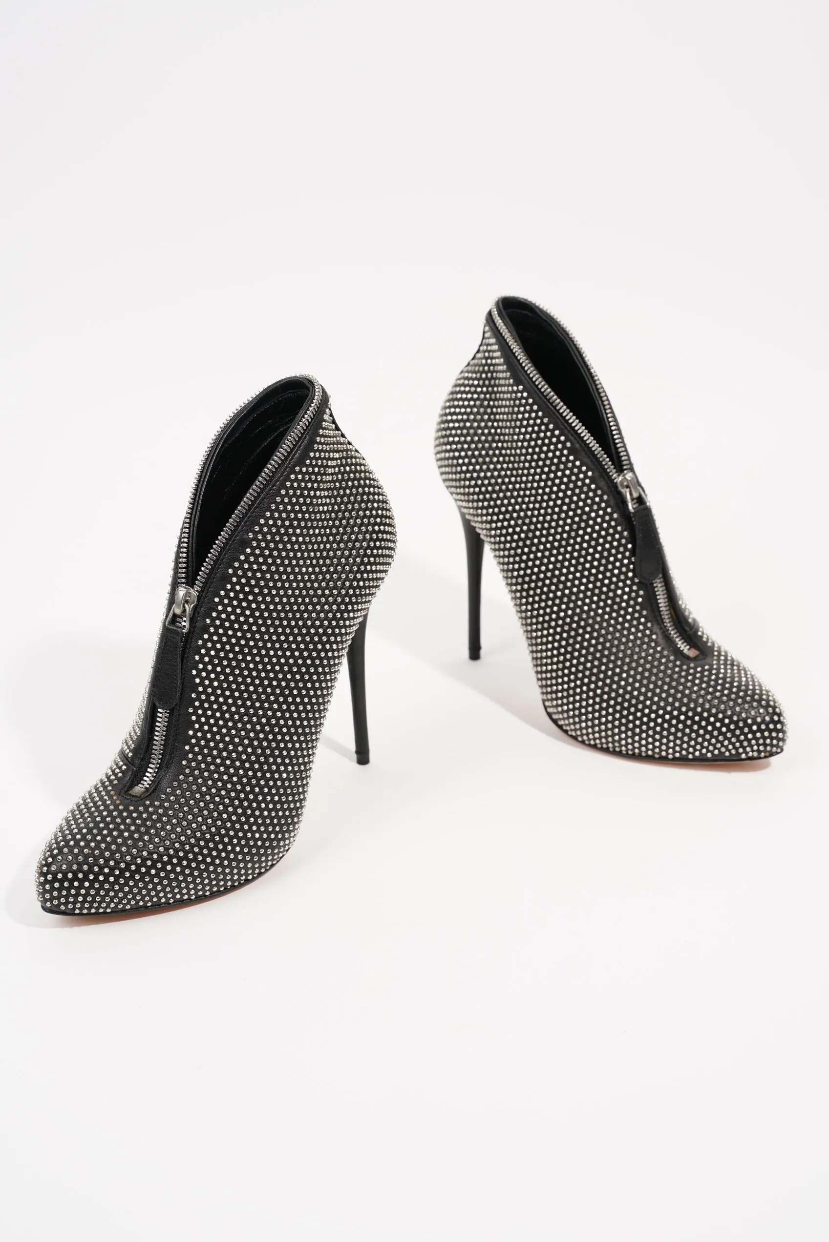 Alexander McQueen Womens Studded Zip Heels EU 38 / UK 5