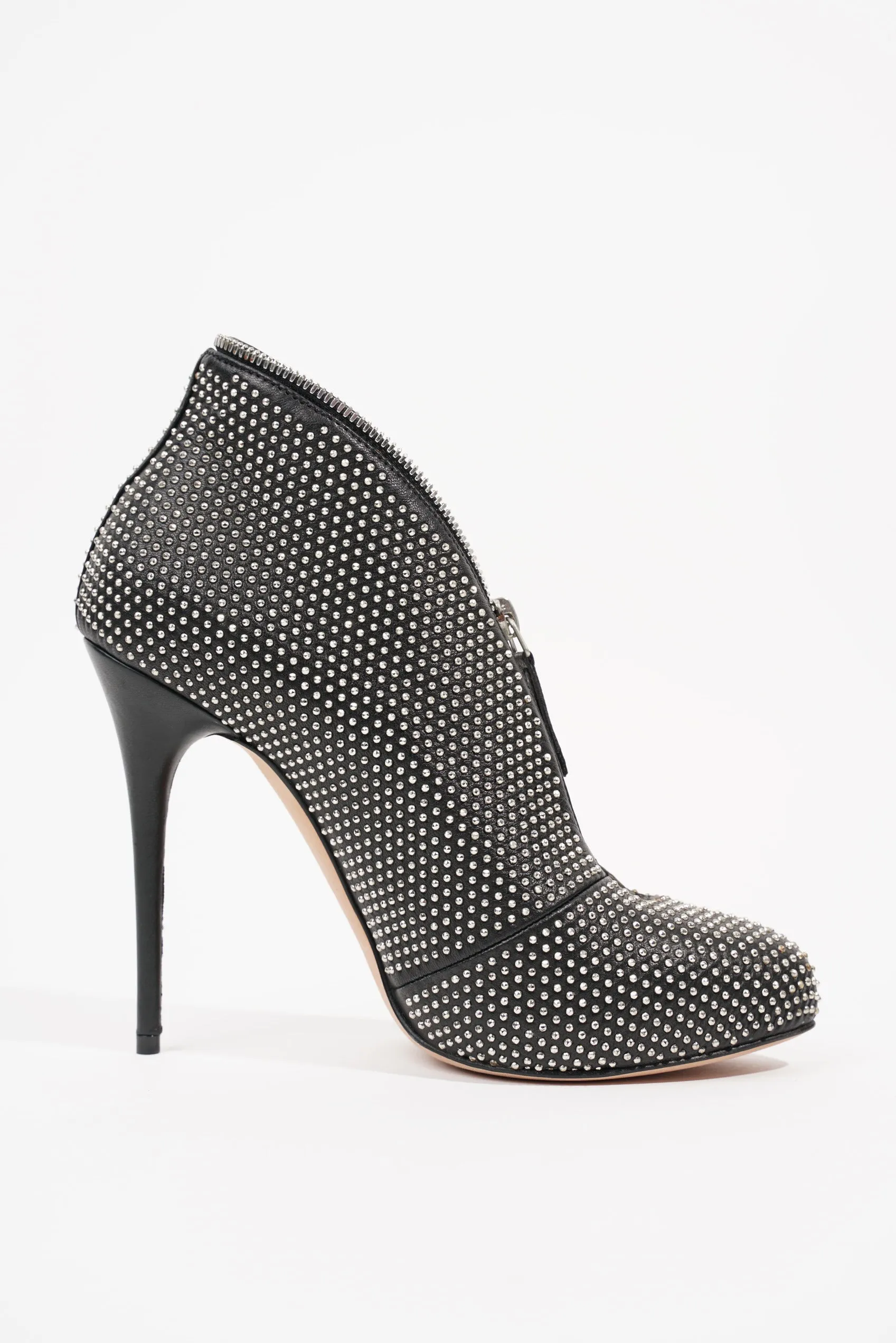 Alexander McQueen Womens Studded Zip Heels EU 38 / UK 5