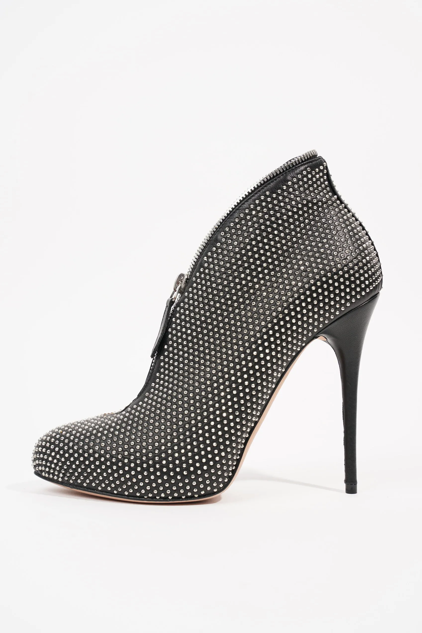 Alexander McQueen Womens Studded Zip Heels EU 38 / UK 5