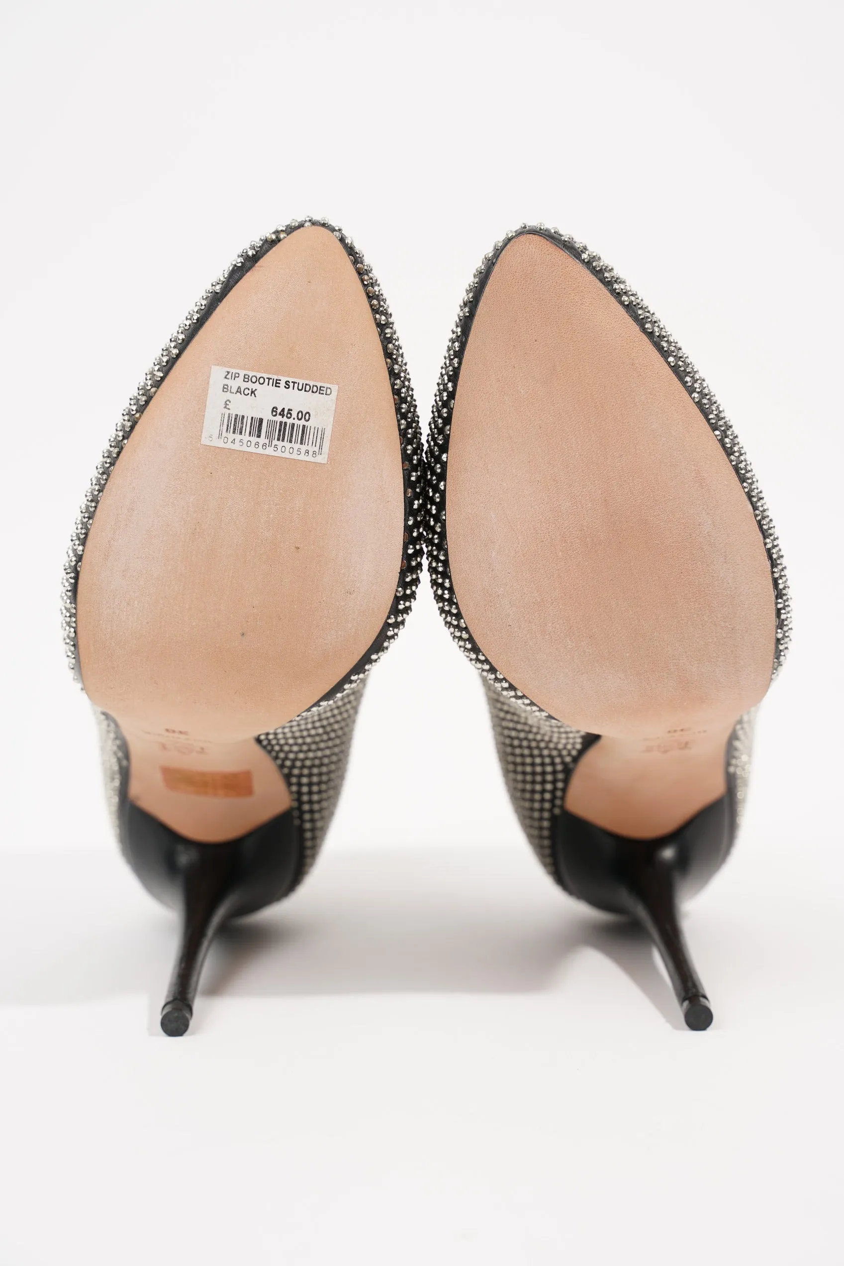 Alexander McQueen Womens Studded Zip Heels EU 38 / UK 5