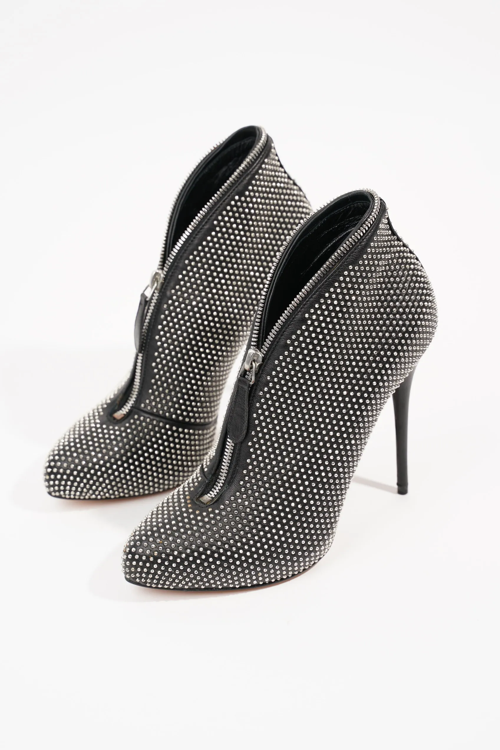 Alexander McQueen Womens Studded Zip Heels EU 38 / UK 5
