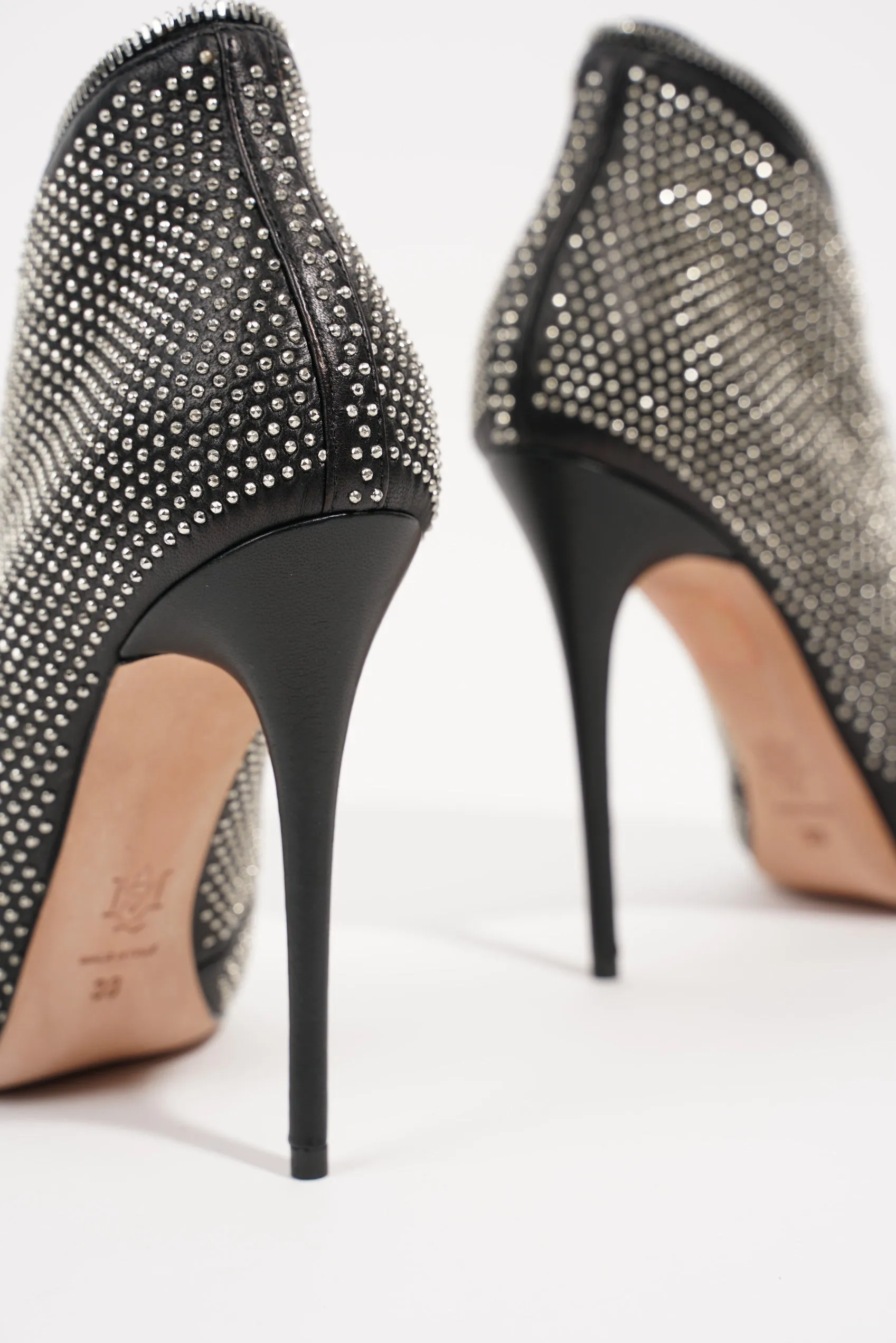 Alexander McQueen Womens Studded Zip Heels EU 38 / UK 5