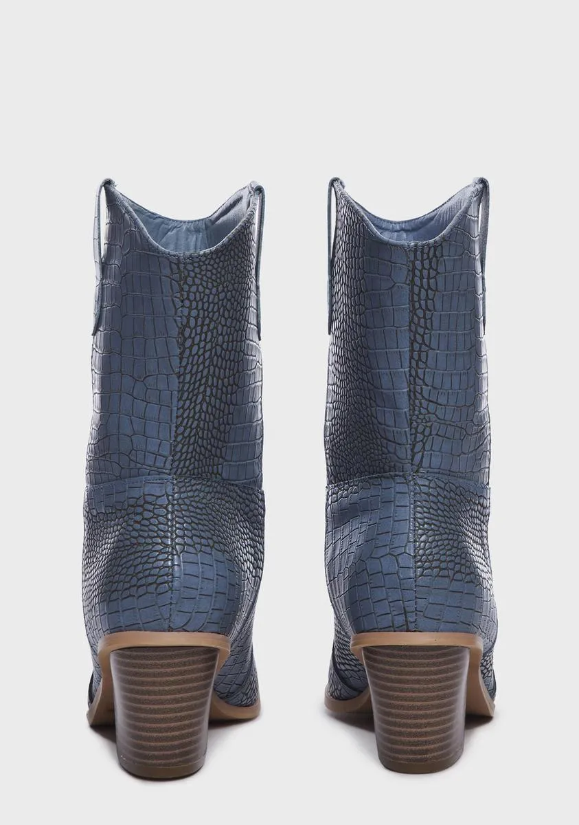 Blue In The Game Cowboy Boots