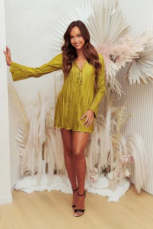 Cassa Mini Dress-Green