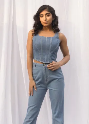 Fiona Denim Corset Top CL