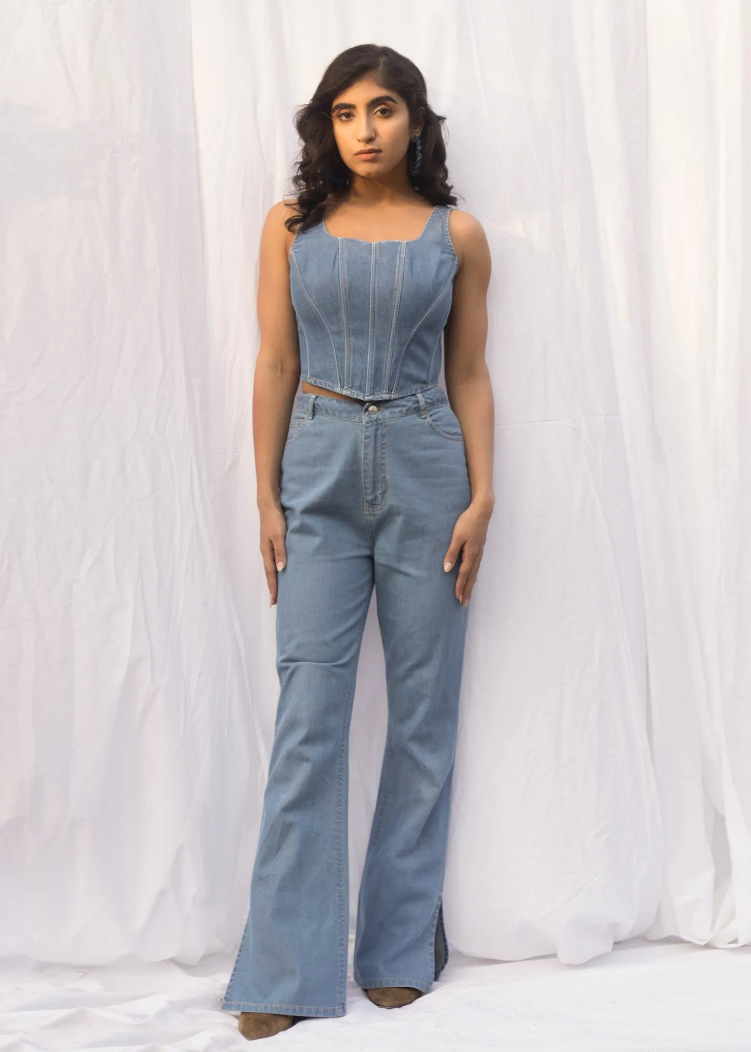 Fiona Denim Corset Top CL