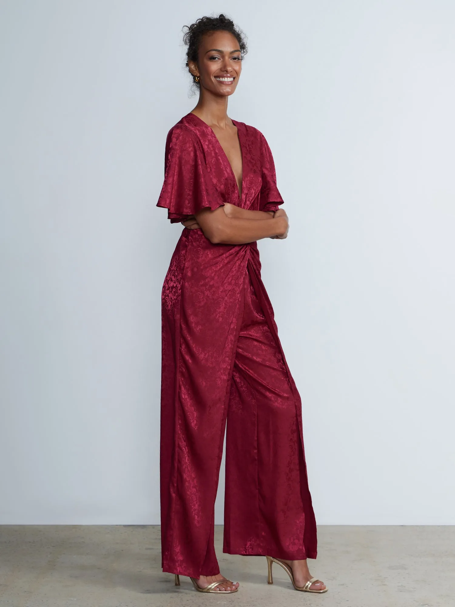 Front Twist Detail Jumpsuit