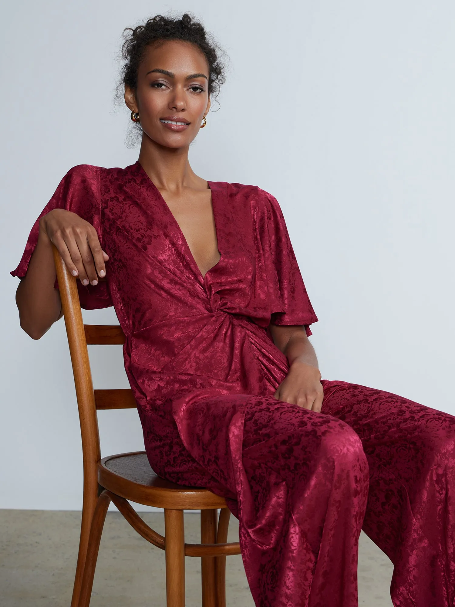 Front Twist Detail Jumpsuit