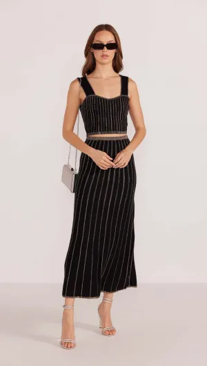 Mink Pink Celia Lurex Stripe Crop Top
