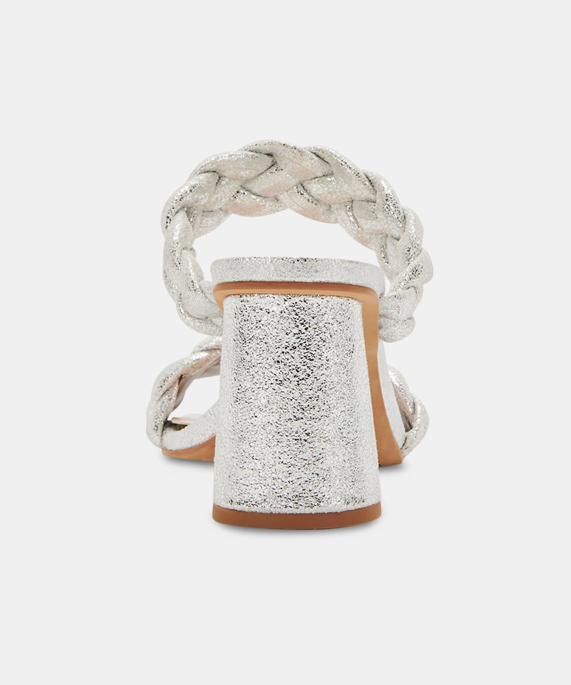 PAILY HEELS IN SILVER METALLIC STELLA SUEDE - re:vita