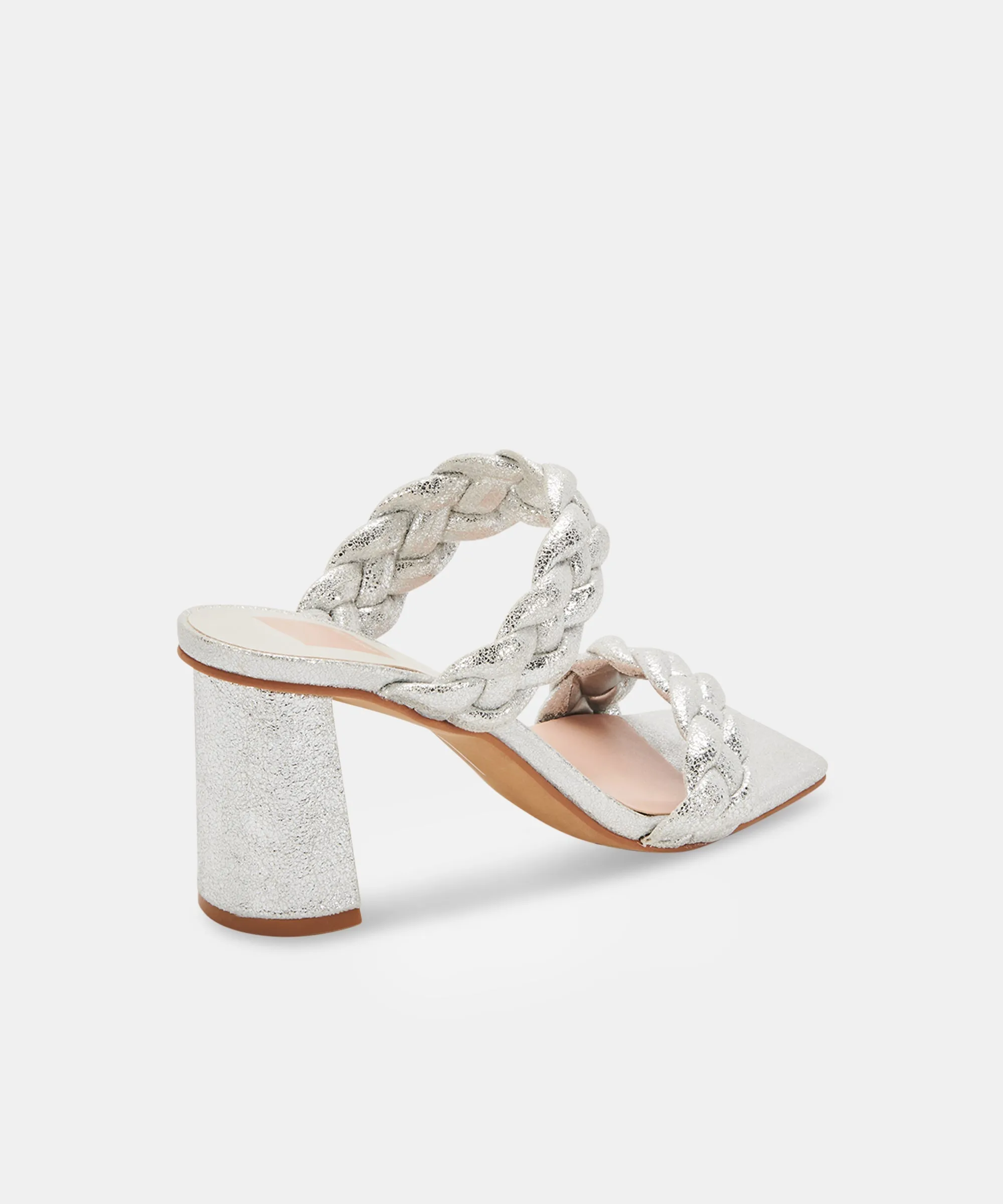 PAILY HEELS IN SILVER METALLIC STELLA SUEDE - re:vita