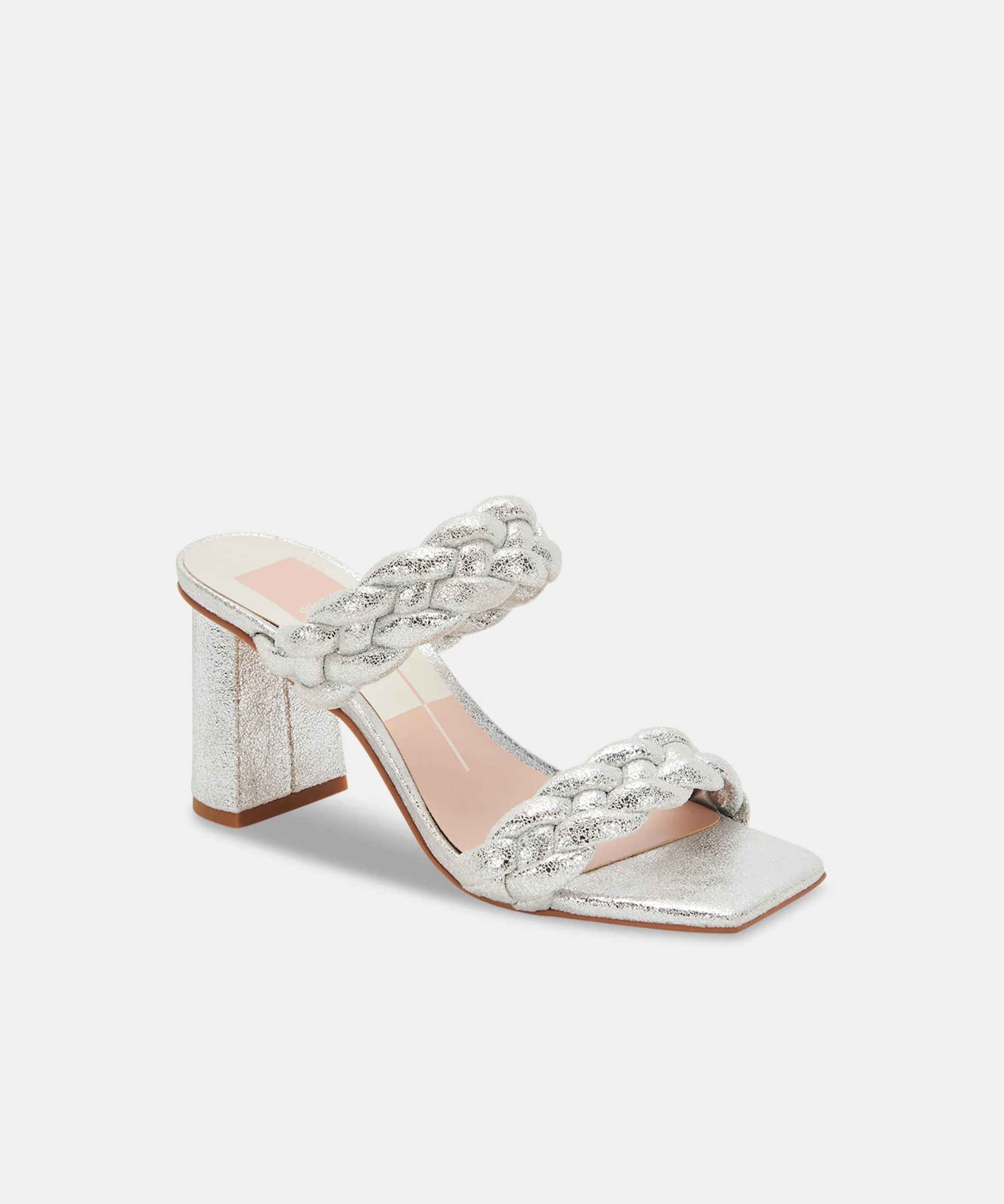 PAILY HEELS IN SILVER METALLIC STELLA SUEDE - re:vita