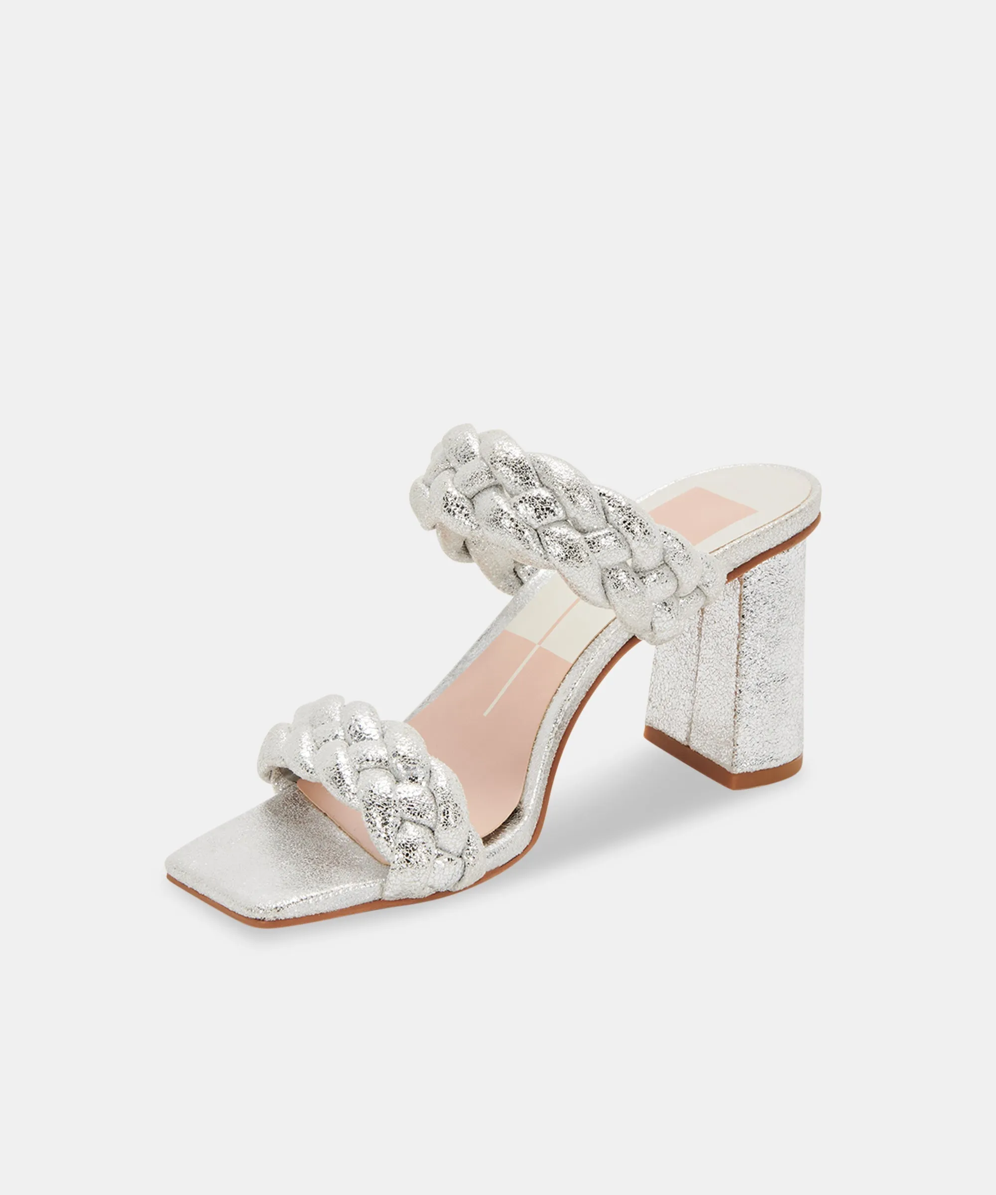 PAILY HEELS IN SILVER METALLIC STELLA SUEDE - re:vita