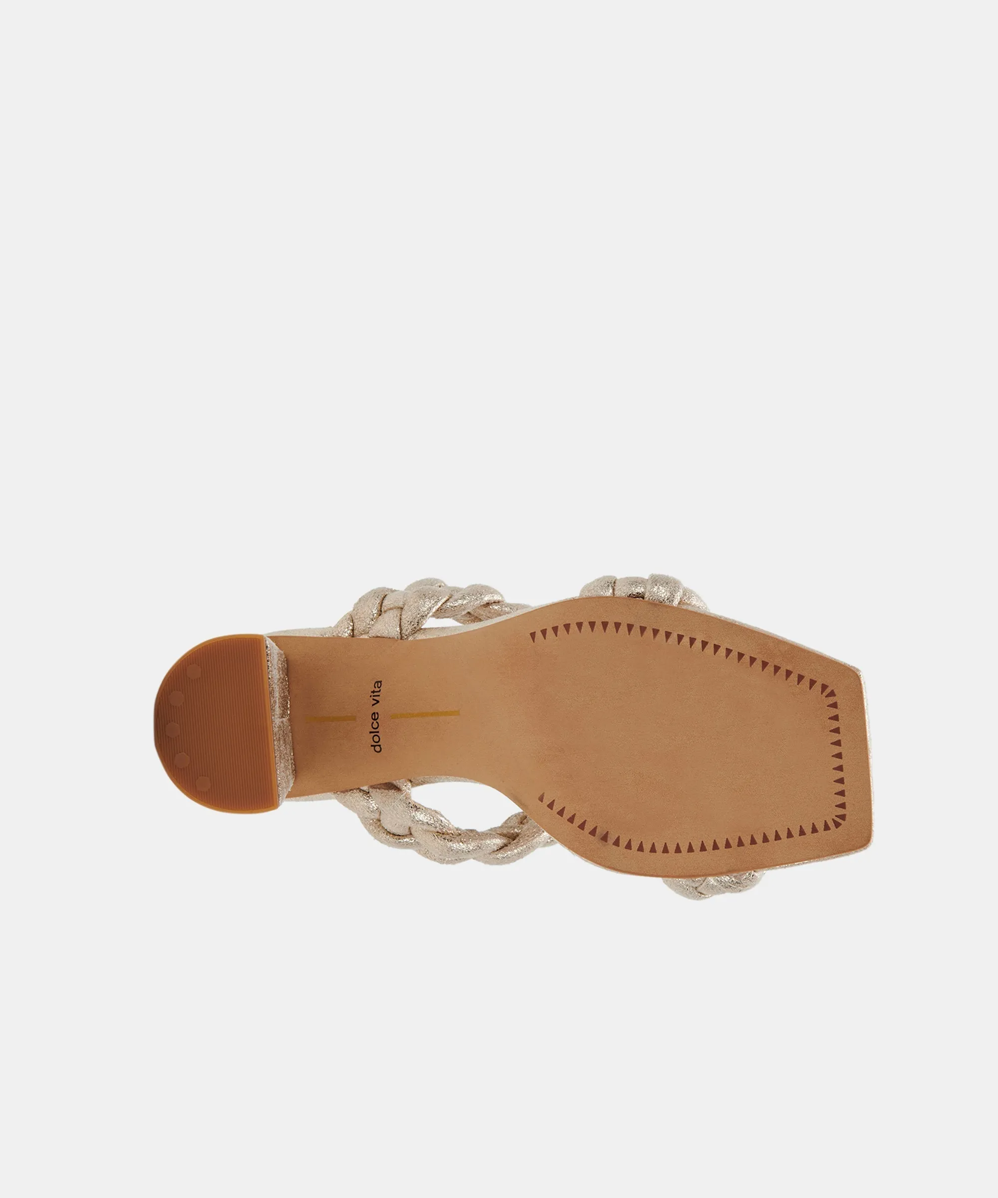 PAILY HEELS LIGHT GOLD METALLIC STELLA SUEDE - re:vita