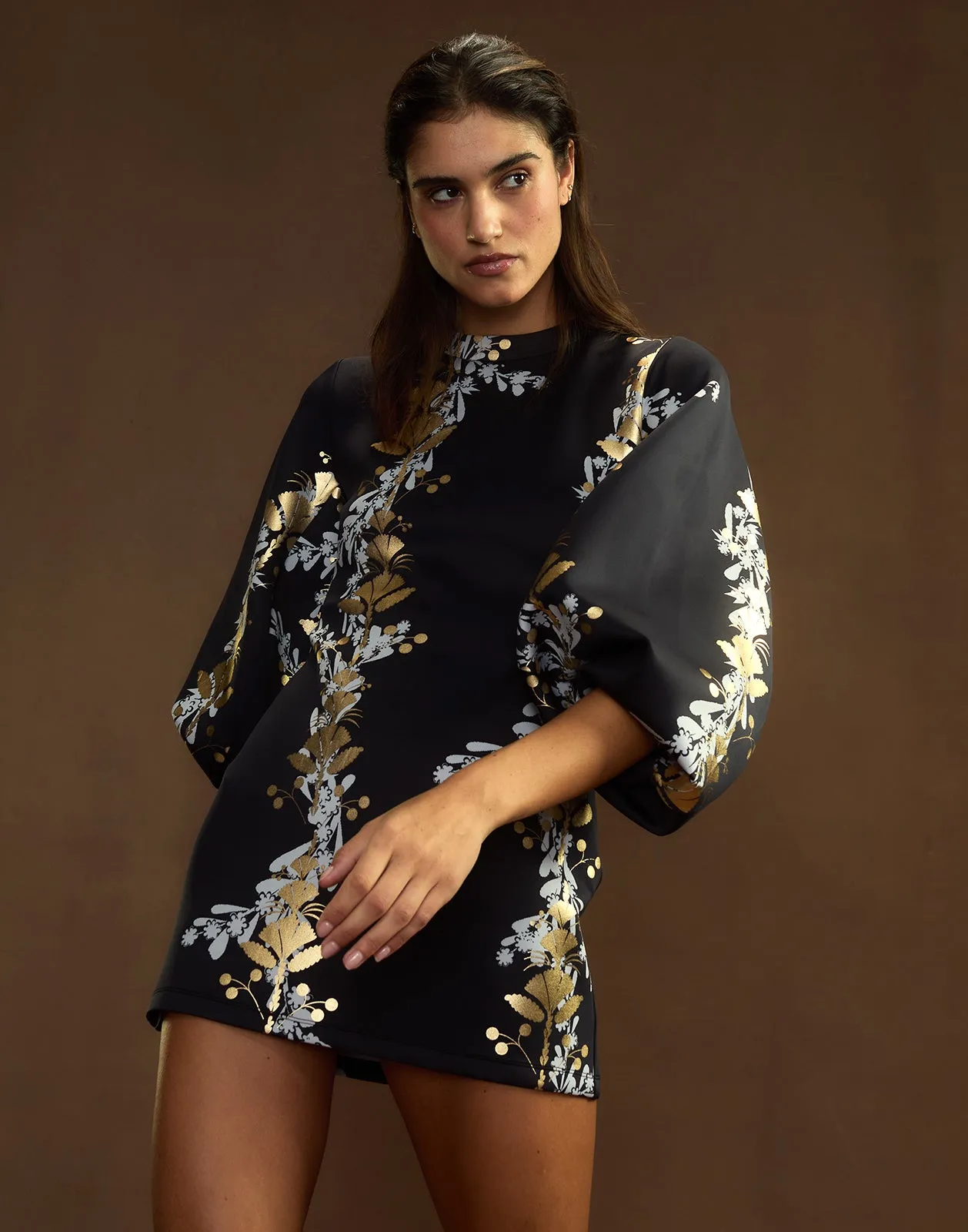 Pure Gold Bonded Mini Dress