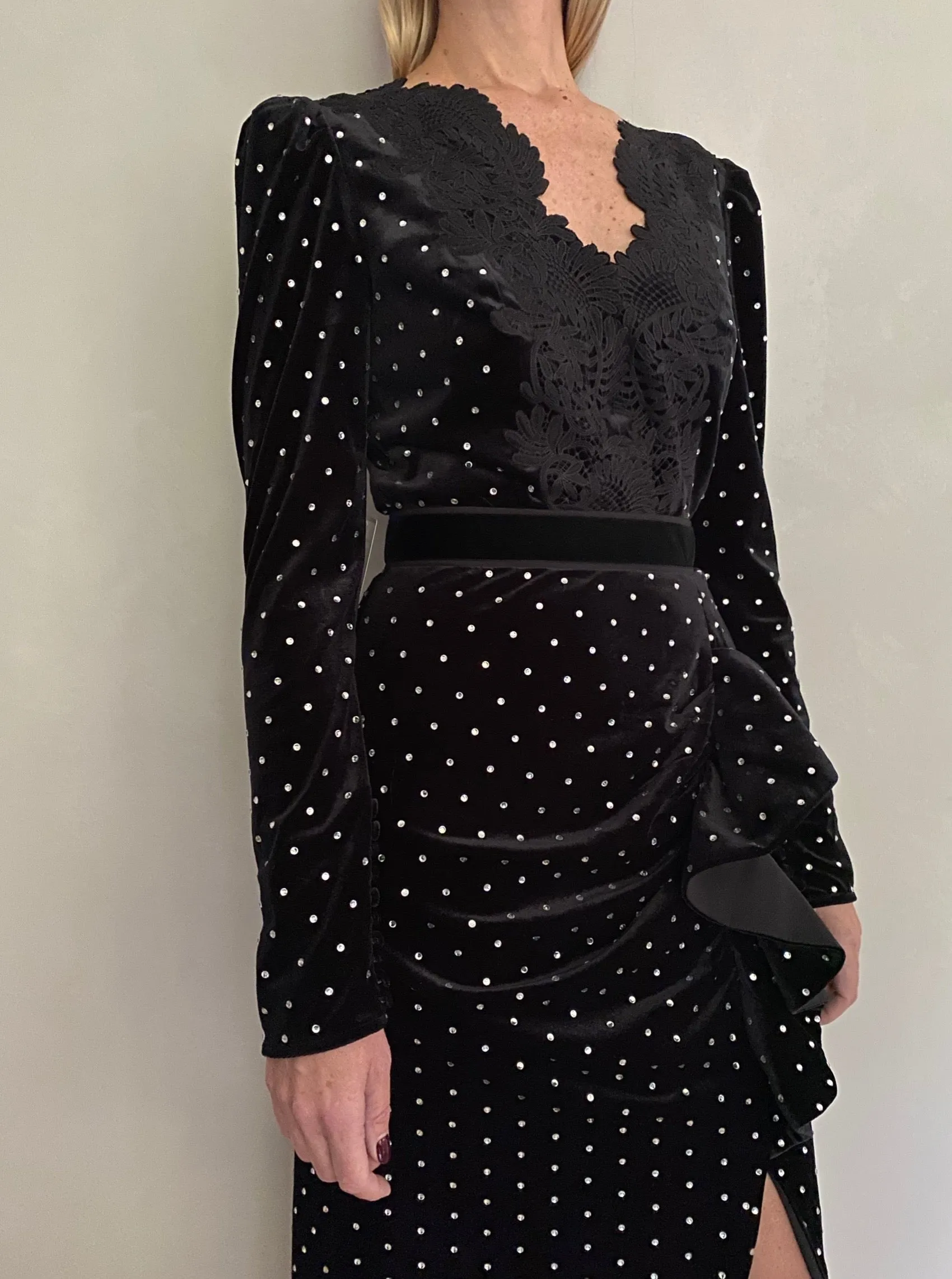 SELF-PORTRAIT Velvet Dress UK8