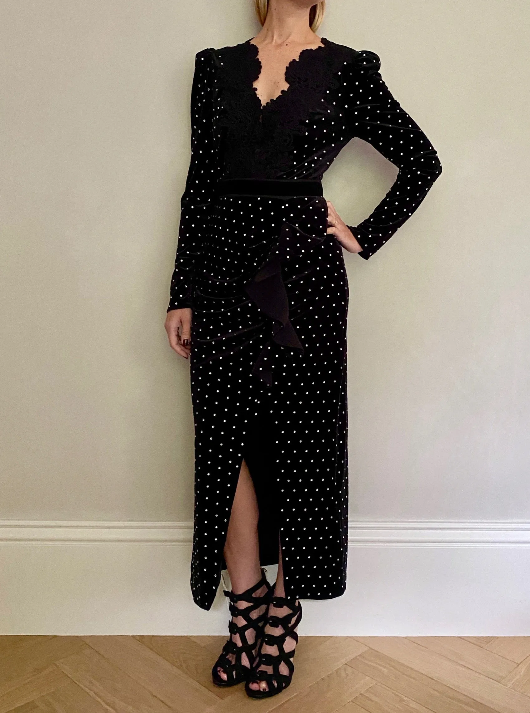 SELF-PORTRAIT Velvet Dress UK8