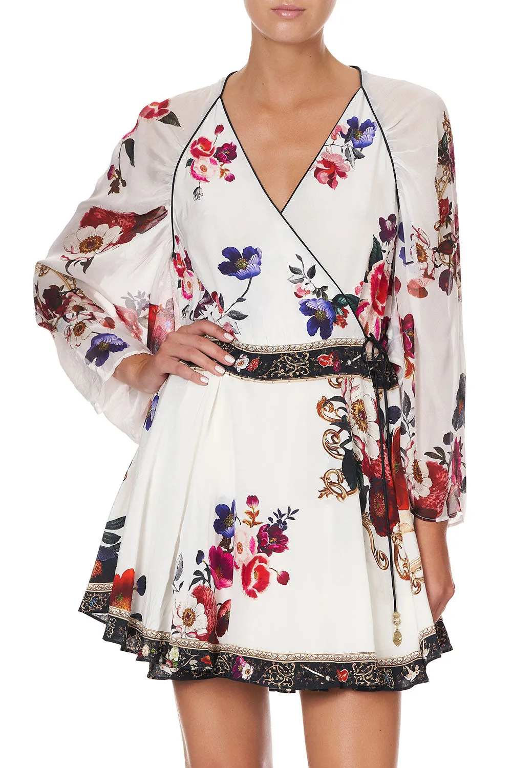 SHORT DRESS WITH DRAPED SLEEVE FAIRY GODMOTHER