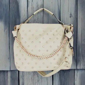 Stormy Skies Studded Tote in Sand