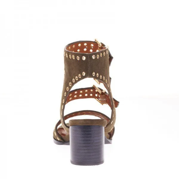 Sweet Pea Heel- Olive Suede