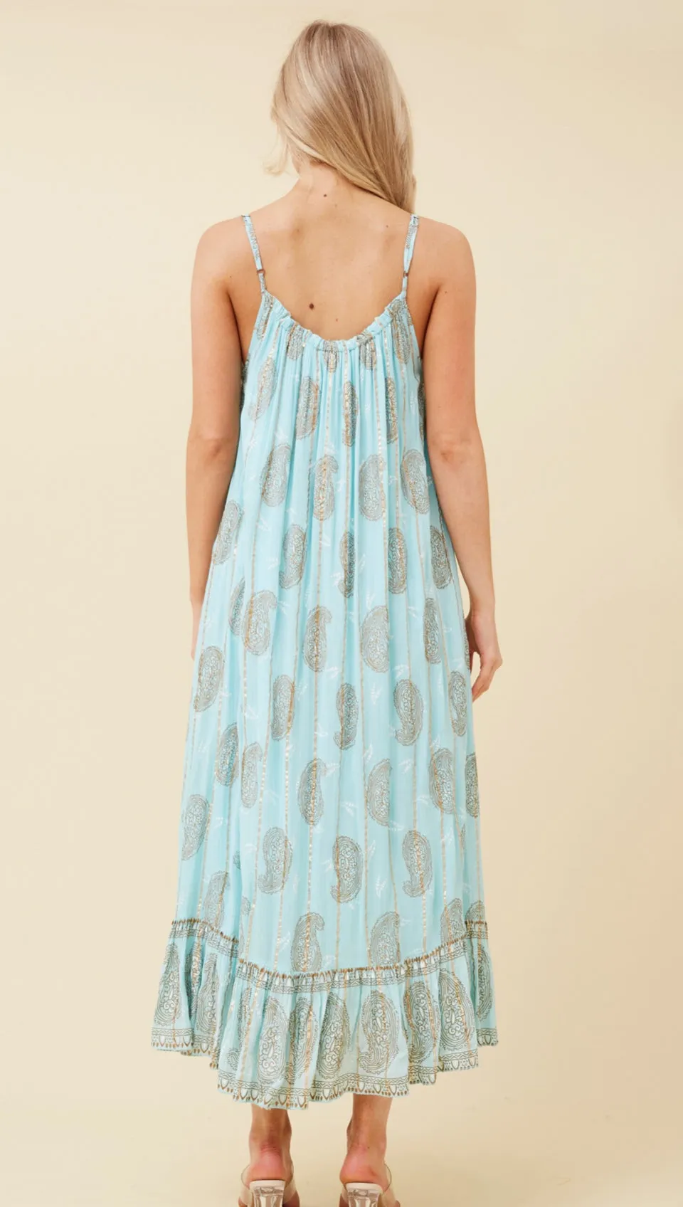 Teal paisley maxi Dress