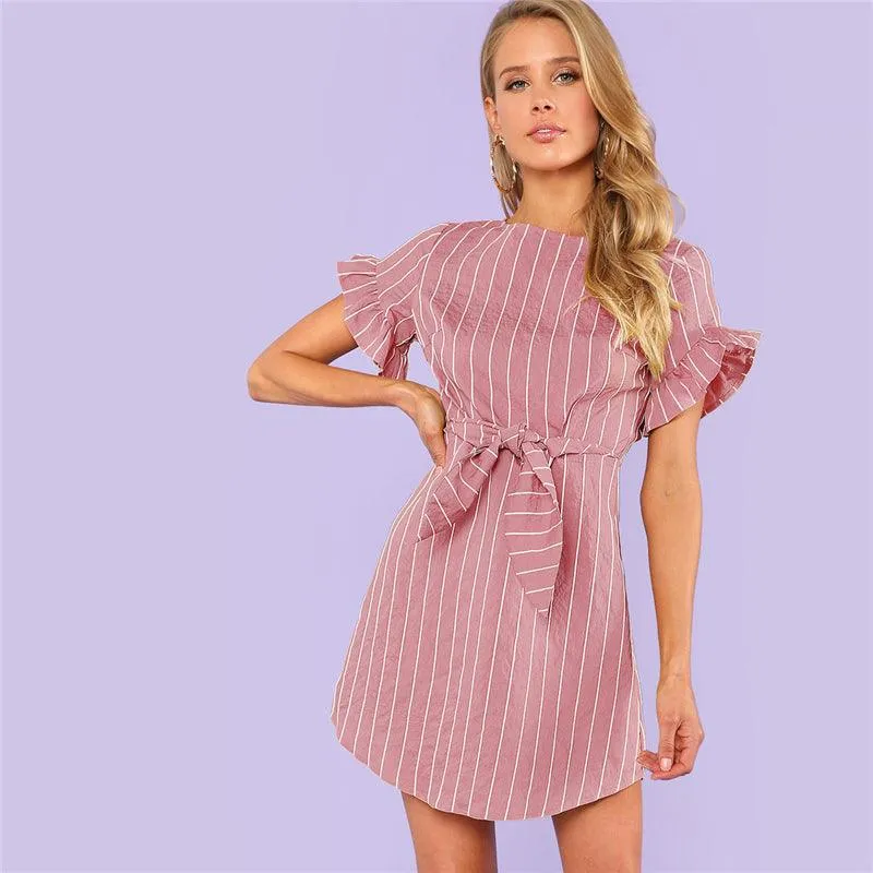 THE PERFECT PINK STRIPE DRESS