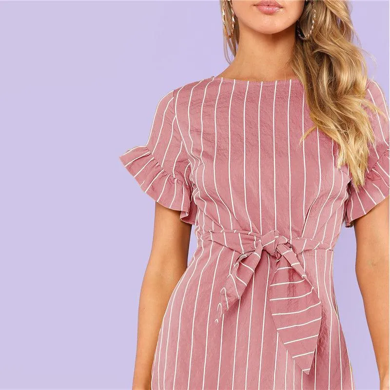 THE PERFECT PINK STRIPE DRESS