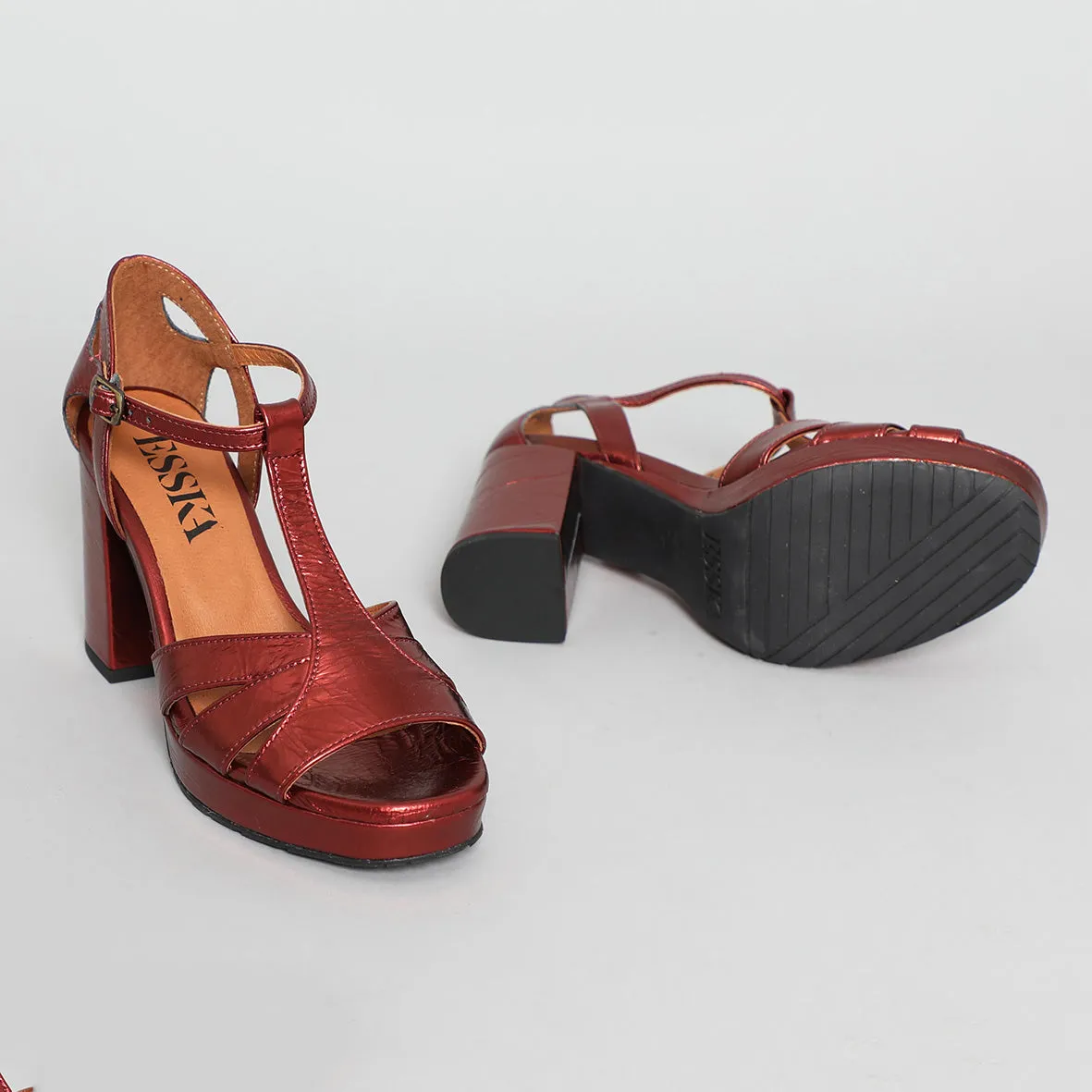 Valerie Red Metallic